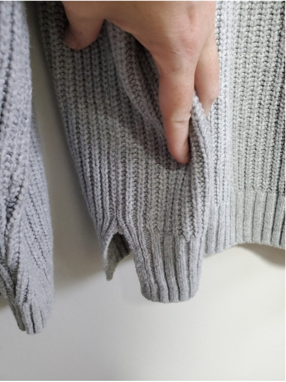 GAP Cashsoft Funnel Neck Oversized Sweater Grey Small Ribbed Knit Minimalist - Picture 7 of 13